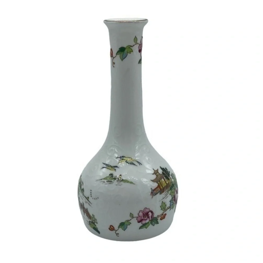 Staffordshire Pagoda Fine Bone China Bud Vase Made in England